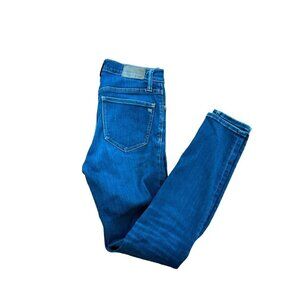 Madewell 9" High‎ Rise Skinny Jeans Size 26 Womens Dark Wash Denim BROKEN ZIPPER